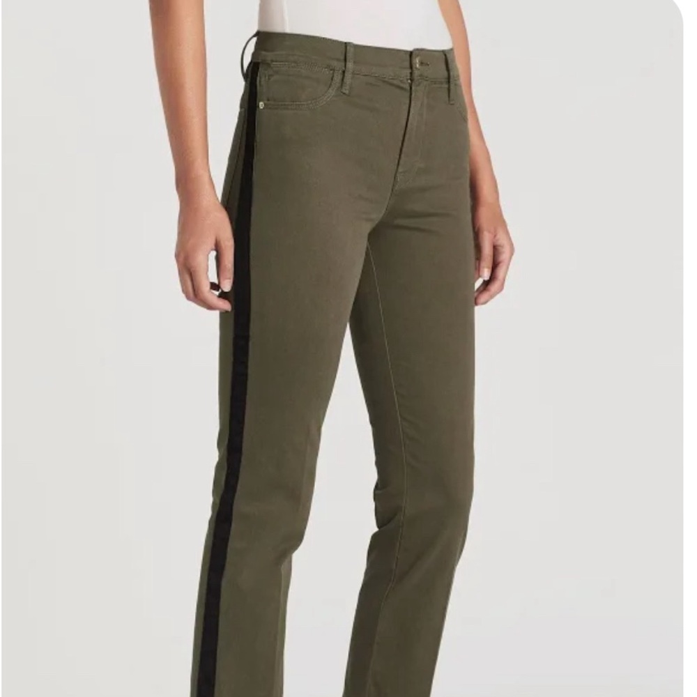 FRAME Denim Le High Straight Tuxedo Stripe Jean